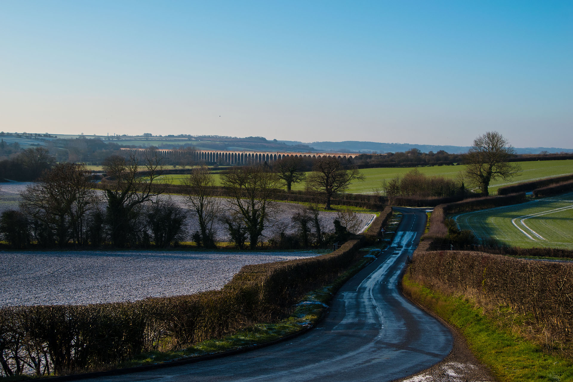 Commercial Pest Control in Kettering this image shows Kettering countryside in Winter