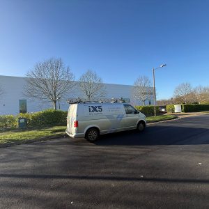 Commercial Pest Control in Kettering this image shows our van parked outside an industrial warehouse
