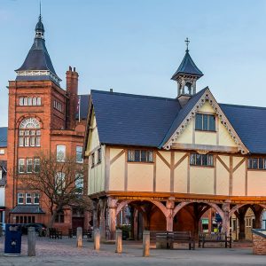 Commercial Pest Control in Market Harborough this image shows the iconic Market Harborough old chutch square